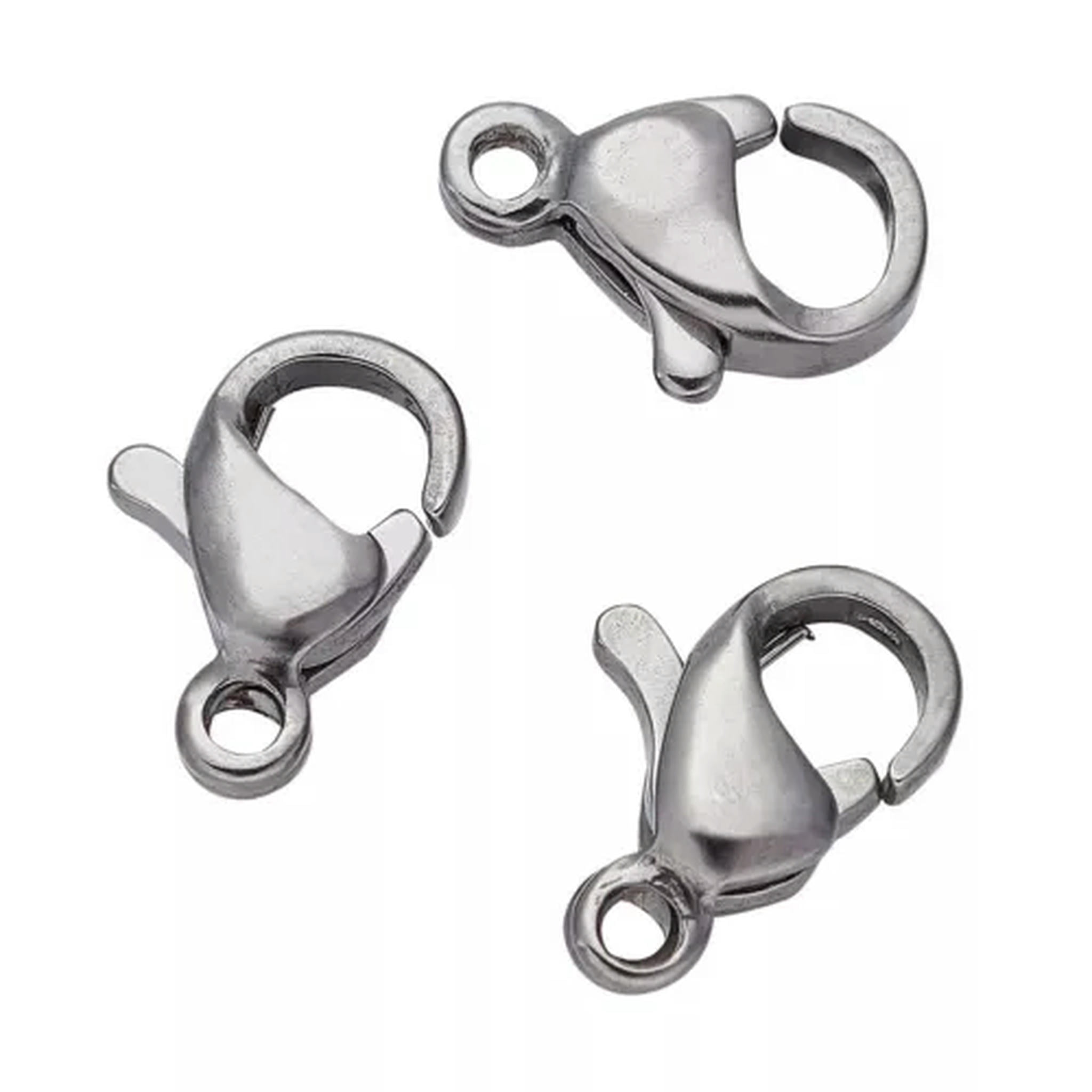 U8MO 200pcs 304 Stainless Steel Lobster Claw Clasps DIY Craft Jewelry Making 10~15mm-15x9mm