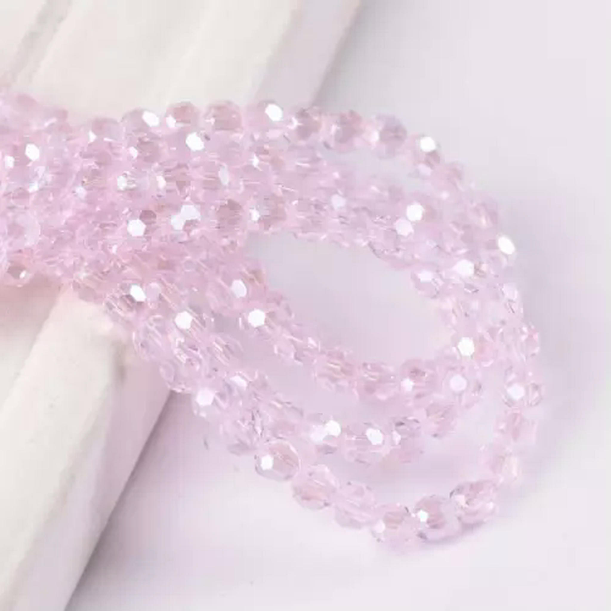 U8MO 200pcs 3mm Round Faceted Sphere Crystal Glass Ball Loose Spacer ...