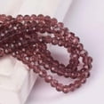 thumbnail image 1 of U8MO 200pcs 3mm Round Faceted Sphere Crystal Glass Ball Loose Spacer Crafts Beads Lot-Reddish Purple, 1 of 9