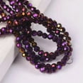 thumbnail image 1 of U8MO 200pcs 4mm Round Ball 32 Facets Crystal Glass Loose Spacer Beads Lot Wholesale-Metal Purple, 1 of 9