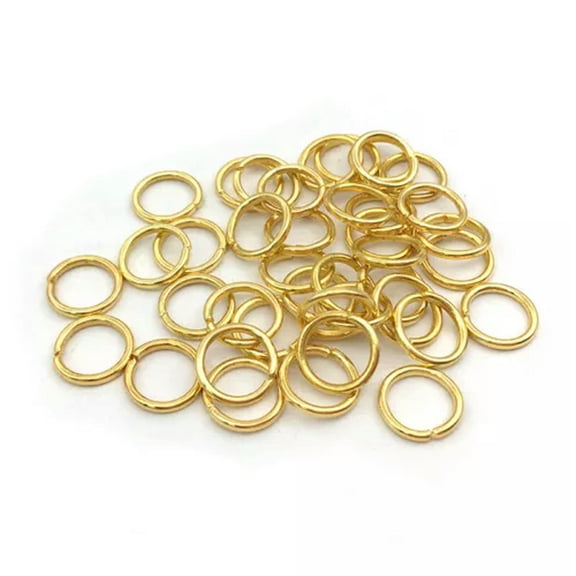U8MO 200pcs DIY Open Single Loops Jump Rings Split Ring for jewelry making Connectors-Gold-4mm - 200pcs