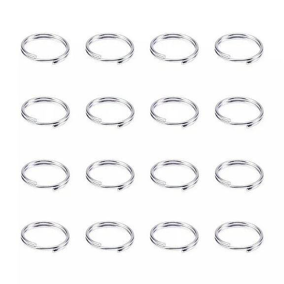 U8MO 200pcs Double Loops Iron Split Rings For DIY Craft Jewelry Making Silver 10x1mm