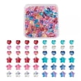 thumbnail image 1 of U8MO 200pcs Heart Star Electroplate Glass Beads Glitter Powder Loose Spacer 5.5~8.5mm, 1 of 8