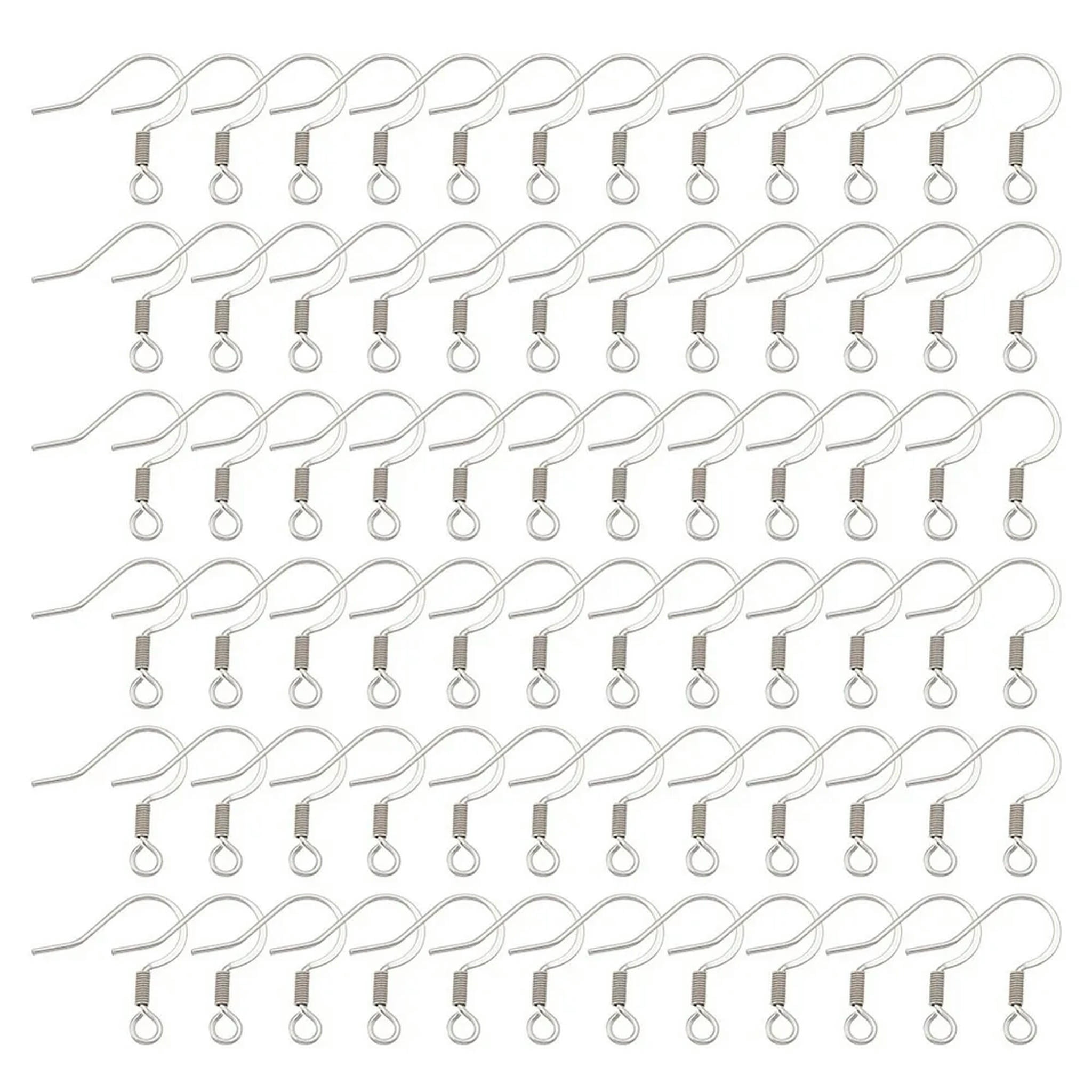 U8MO 200x 304 Stainless Steel Earring Hook Fish Hooks Ear Wire for DIY Jewelry Making