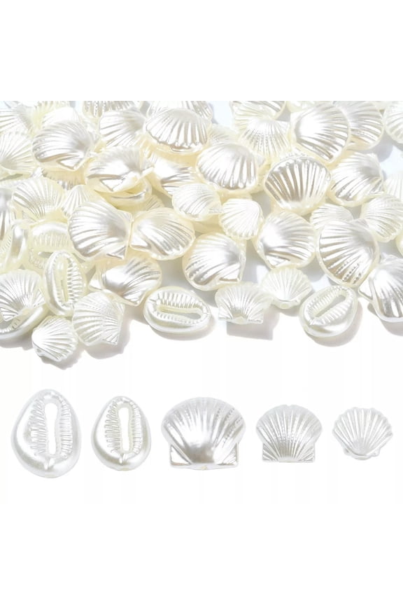 200x Pearl Shell White Spacer Beads for DIY Jewelry Bracelet Necklaces Making