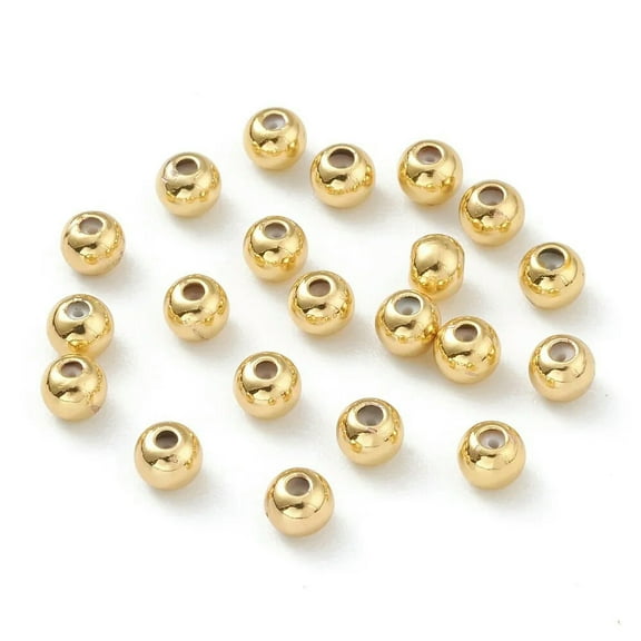 U8MO 200x Round Beads Rubber Inside Slider Stopper Spacer Beads for Jewelry Making