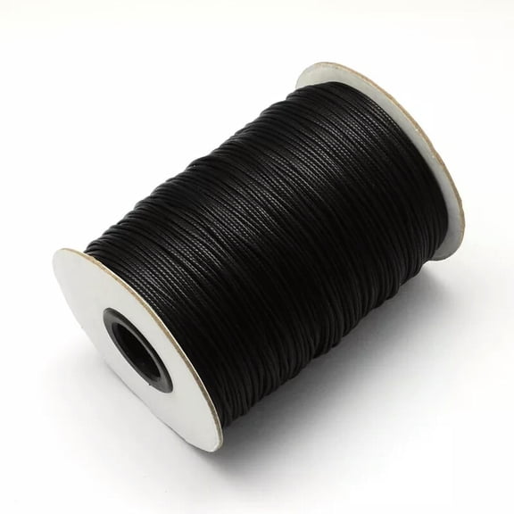 U8MO 200yards/roll Black Waxed Polyester Thread String Beading Craft Making 1.5mm