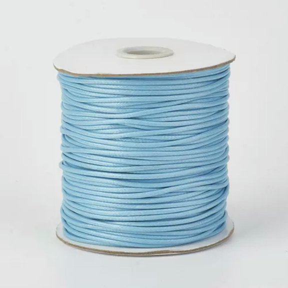U8MO 200yards/roll Environmental Korean Waxed Polyester Cord Crafting Thread 1.5mm-#LightSkyBlue