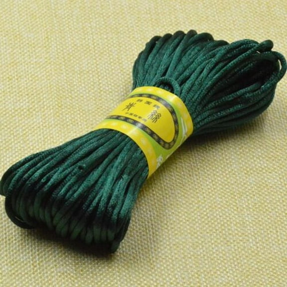 U8MO 20M Chinese Knot Satin Nylon Braided Cord DIY Macrame Beading Rattail Cords-5#