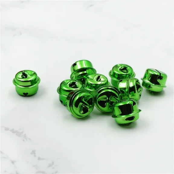 U8MO 20mm 20pc Craft Bells Key Chain Bracelets Pendant Bell DIY Pet Bell 9 Colors-green-6pcs