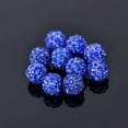 thumbnail image 1 of U8MO 20pcs 10mm Round Czech Crystal Rhinestone Clay Disco ball Loose Spacer Beads-Deep Blue, 1 of 5