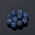 thumbnail image 1 of U8MO 20pcs 10mm Round Rhinestones Clay Disco Ball Loose Beads For Jewelry Making-Dark Blue, 1 of 4