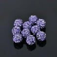 thumbnail image 1 of U8MO 20pcs 10mm Round Rhinestones Clay Disco Ball Loose Beads For Jewelry Making-Violet, 1 of 4