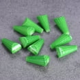 thumbnail image 1 of U8MO 20pcs 15x8mm Drop Cone Faceted Coated Opaque Glass Loose Beads For DIY Jewelry-Silver Green, 1 of 6