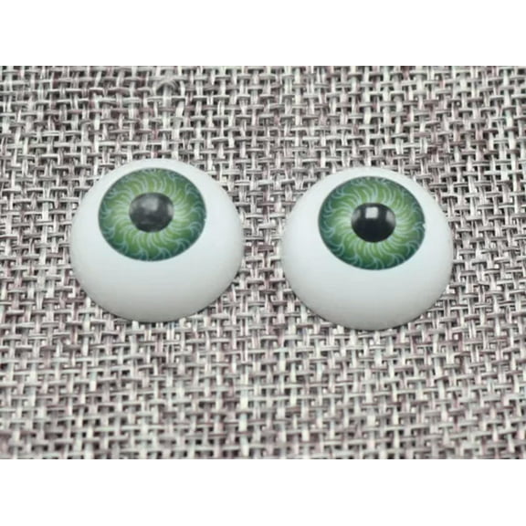 U8MO 20pcs Acrylic Round Doll Eyes Eyeballs 20mm Troll Eye Color Choice-Green