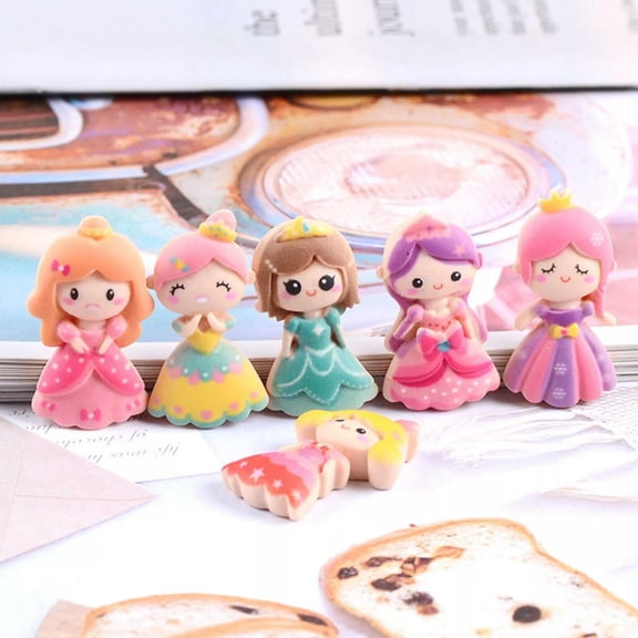 U8MO 20pcs Assorted Flatback Resin Cartoon Princess Cabochons Charm Embellishment