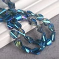 thumbnail image 1 of U8MO 20pcs Helix 11x8mm Shiny Faceted Crystal Glass Loose Beads For Jewelry Making-Green Blue, 1 of 4