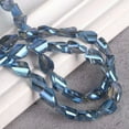 thumbnail image 1 of U8MO 20pcs Helix 11x8mm Shiny Faceted Crystal Glass Loose Beads For Jewelry Making-Ink Blue, 1 of 4