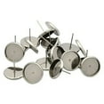 thumbnail image 1 of U8MO 20pcs Stainless Steel Ear Stud Cup Earring Posts Cabochon Settings 8mm/10mm/12mm-10mm Tray, 1 of 3