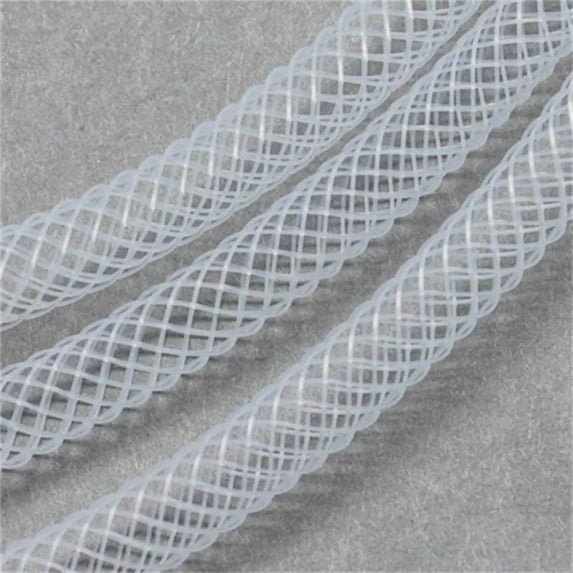 U8MO 20yard Mesh Tubing Flexible Tube Party Ribbon Net Threads Cord Wreath White 20mm
