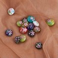 thumbnail image 1 of U8MO 24pcs Handmade Bumpy Lampwork Flat Round Beads Mini Loose Spacer Craft 17~20.5mm, 1 of 5