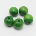 thumbnail image 1 of U8MO 25 Green Round Wood Beads 20mm Large Wooden Beads, 1 of 4