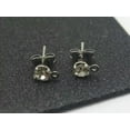 thumbnail image 1 of U8MO 25 Pairs Silver Crystal Rhinestone Earring Ear Stud Back Post With Loop 4mm-8mm-4mm SS16, 1 of 9