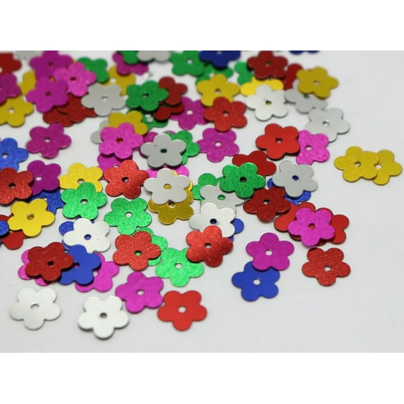 U8MO 2500 Mixed Color 10mm Flat Flower Loose sequins Paillettes Sewing Wedding Craft