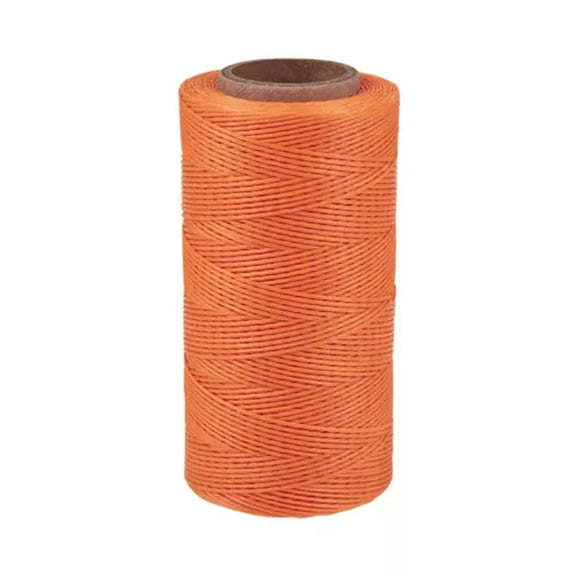 U8MO 260m/roll Flat Waxed Polyester Cords Sewing String Jewelry Craft Threads 1x0.3mm-#Coral