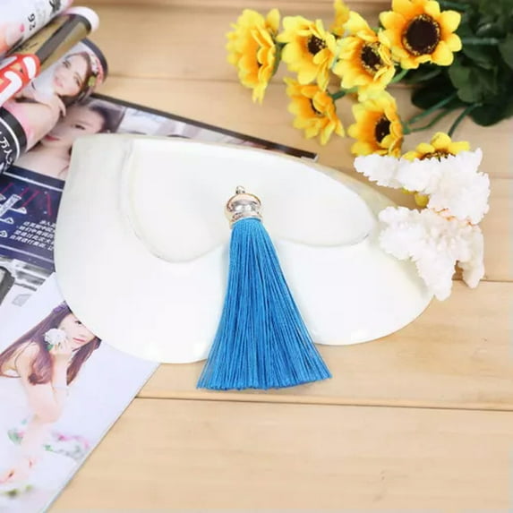 U8MO 2X 3'' Tassel Trim Craft Jewelry Making DIY Pendant Curtain Earrings Tassel-4# sky blue-2pcs