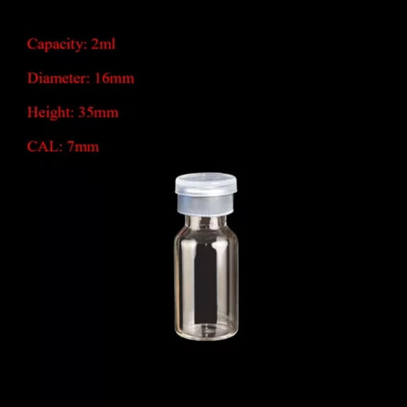 U8MO 2ml~80ml Butyl Rubber Plug Glass Vial Jars Transparent Bottle Crafts DIY Bottle-2ml