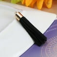 thumbnail image 1 of U8MO 2pcs 5cm Handwork Tassel Trim Craft Jewelry Making DIY Accessory Pendant-4# black, 1 of 9