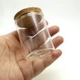 thumbnail image 1 of U8MO 2pcs 80ml(2.7OZ) Empty Clear Glass Bottles Vial Jars with Cork Stopper 47X60mm, 1 of 6