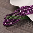 thumbnail image 1 of U8MO 3/4/6/8mm Glitter Opaque Bicone Faceted Crystal Glass Spacer Loose Beads Jewelry-#1 Deep Purple-4mm-100pcs, 1 of 9