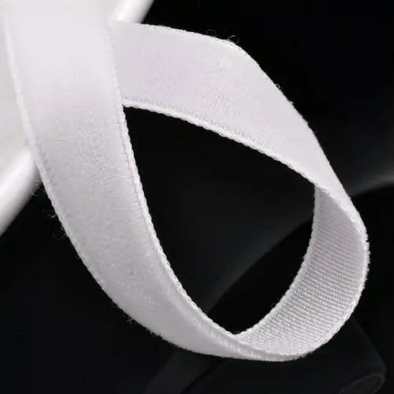 U8MO 3/8" 10mm Solid Flocked Velvet Ribbon lot Sewing Trim 10 yards / 200 yards-19# White-10 yards