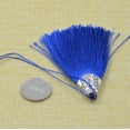 thumbnail image 1 of U8MO 3'' Key Chian Pendants Ice Silk Tassel Trim Craft Keyring Jewelry Making DIY-16# Sapphire blue, 1 of 9