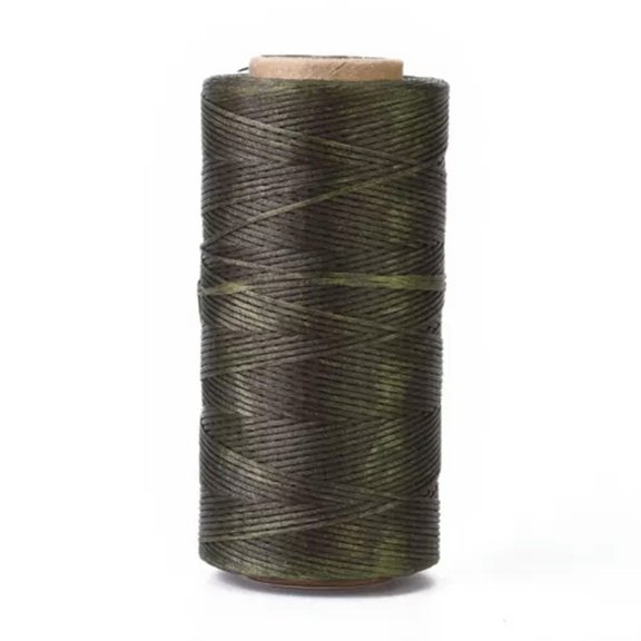 U8MO 3 Roll 0.8mm Flat Waxed Polyester Micro Macrame Cord Waxed Sewing Threads String-Dark Slate Gray