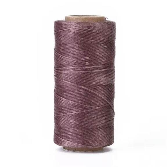 U8MO 3 Roll 0.8mm Flat Waxed Polyester Micro Macrame Cord Waxed Sewing Threads String-Purple
