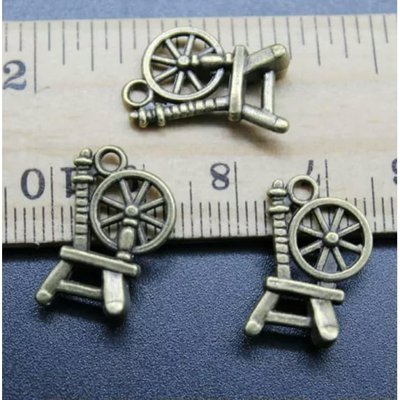 U8MO 30/50pc Jewelry Making DIY Water Wheel Alloy Charms Pendants 18x12mm-bronze-10pcs