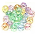 thumbnail image 1 of U8MO 30 Mixed Transparent Color Glitter Acrylic Smooth Round Beads 14mm Kids Crafts, 1 of 6