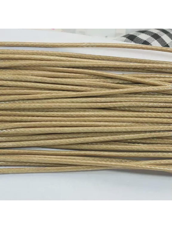 30 Yards Spool Korean Waxed Cord String Thread Round 2mm for Bracelet Necklace-11# Beige