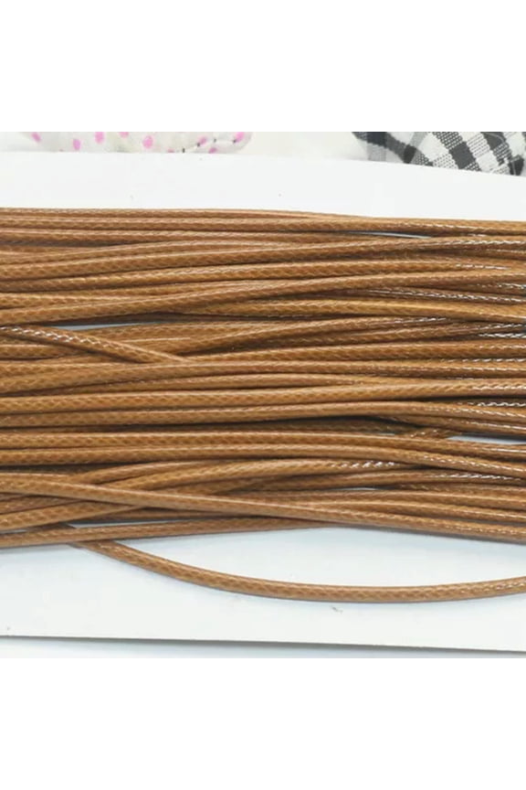 30 Yards Spool Korean Waxed Cord String Thread Round 2mm for Bracelet Necklace-7# Coffee