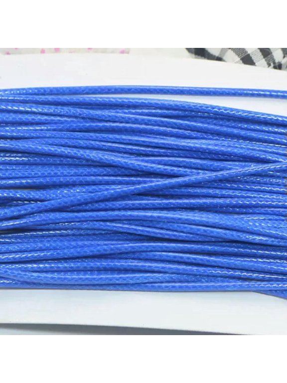30 Yards Spool Korean Waxed Cord String Thread Round 2mm for Bracelet Necklace-8# Royal Blue
