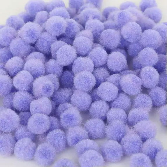 U8MO 300/250/100PCS 10mm~30mm Fluffy Pom Pom Plush Felt Balls For DIY Crafts Jewelry-Lt Purple (10mm)