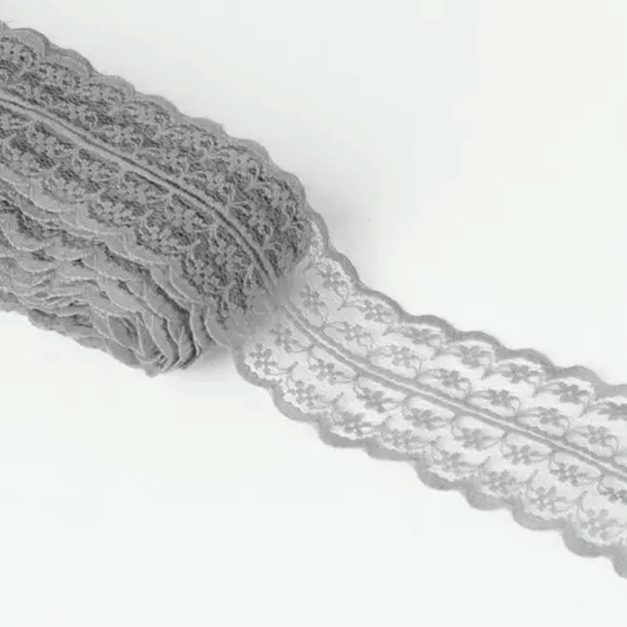 U8MO 300 Yards 45mm Sewing Embroidered Fabric Bilateral Lace Ribbon Trim lot DIY-Gray-300 yard