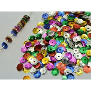 U8MO 3000 Mixed Color 8mm CUP round loose sequins Paillettes sewing Wedding craft-Multi-Color