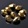 thumbnail image 1 of U8MO 30pcs 12x8mm Teardrop Faceted Crystal Glass Losse Beads Bulk Wholesale Lot-124# Gold, 1 of 6