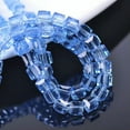 thumbnail image 1 of U8MO 30pcs 8mm Cube Faceted Cut Crystal Glass Loose Beads Lot for Jewelry Making-33# Light Blue, 1 of 4