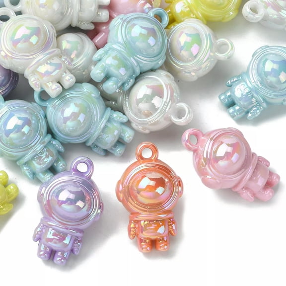 U8MO 30x Acrylic Astronaut Charms Outer Space Charms Pendants for DIY Jewelry Making