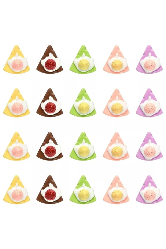 30x Strawberry Cheese Cake Charm Flatback Cabochons for Jewelry Making Craftings
